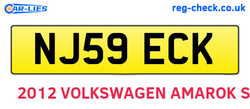 NJ59ECK are the vehicle registration plates.