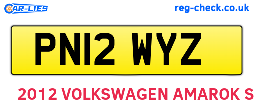 PN12WYZ are the vehicle registration plates.