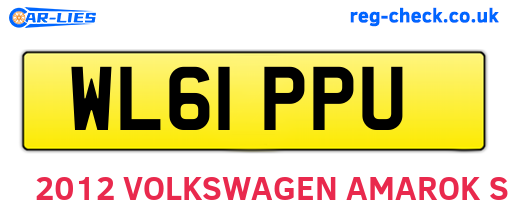 WL61PPU are the vehicle registration plates.