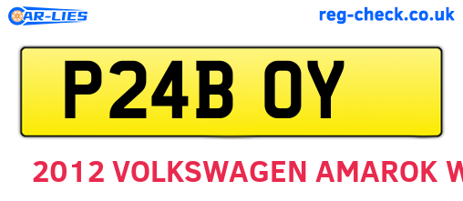 P24BOY are the vehicle registration plates.