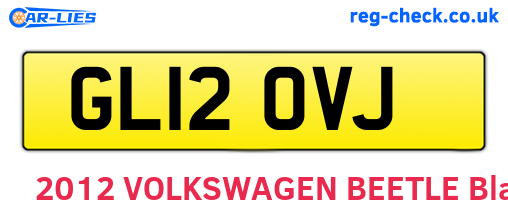 GL12OVJ are the vehicle registration plates.