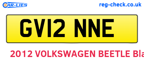 GV12NNE are the vehicle registration plates.