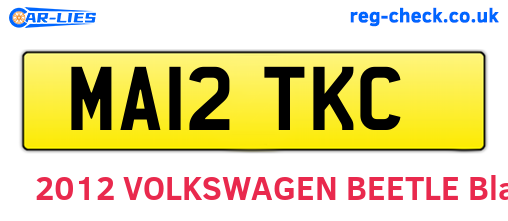 MA12TKC are the vehicle registration plates.