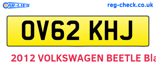 OV62KHJ are the vehicle registration plates.