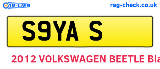 S9YAS are the vehicle registration plates.