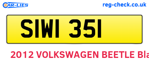 SIW1351 are the vehicle registration plates.