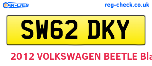 SW62DKY are the vehicle registration plates.