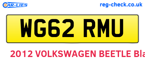 WG62RMU are the vehicle registration plates.