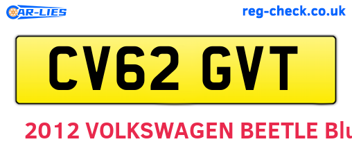 CV62GVT are the vehicle registration plates.
