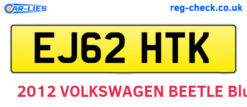 EJ62HTK are the vehicle registration plates.