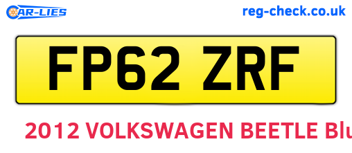 FP62ZRF are the vehicle registration plates.