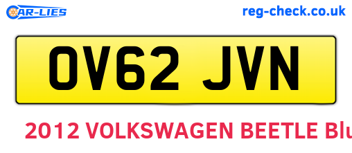OV62JVN are the vehicle registration plates.