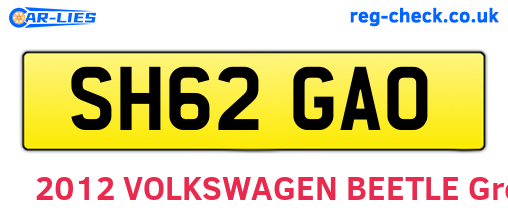 SH62GAO are the vehicle registration plates.