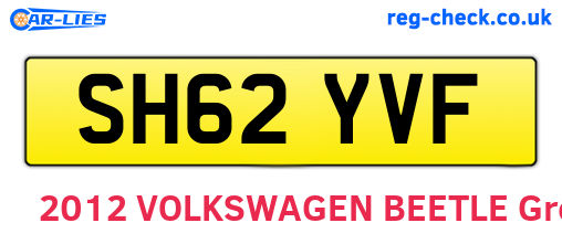 SH62YVF are the vehicle registration plates.