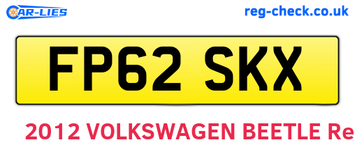 FP62SKX are the vehicle registration plates.