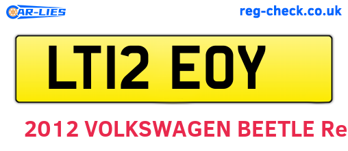 LT12EOY are the vehicle registration plates.