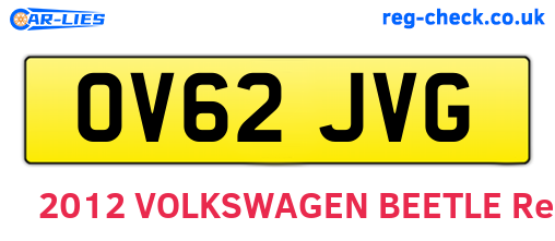 OV62JVG are the vehicle registration plates.