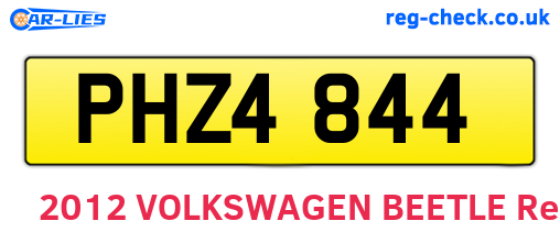 PHZ4844 are the vehicle registration plates.