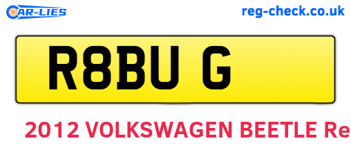 R8BUG are the vehicle registration plates.