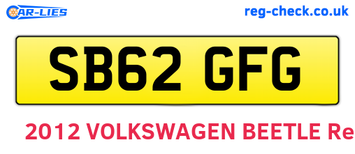 SB62GFG are the vehicle registration plates.