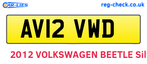 AV12VWD are the vehicle registration plates.