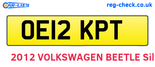 OE12KPT are the vehicle registration plates.