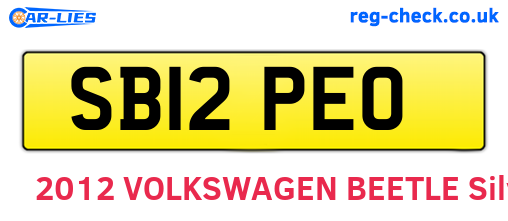 SB12PEO are the vehicle registration plates.