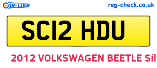 SC12HDU are the vehicle registration plates.
