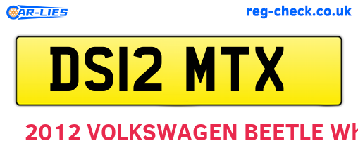 DS12MTX are the vehicle registration plates.