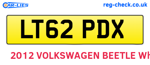 LT62PDX are the vehicle registration plates.