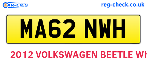 MA62NWH are the vehicle registration plates.