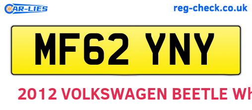 MF62YNY are the vehicle registration plates.