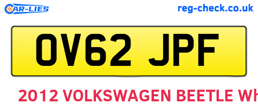 OV62JPF are the vehicle registration plates.