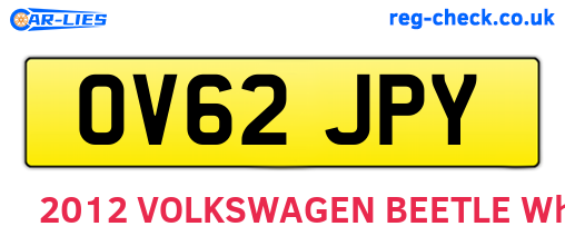 OV62JPY are the vehicle registration plates.