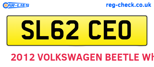 SL62CEO are the vehicle registration plates.