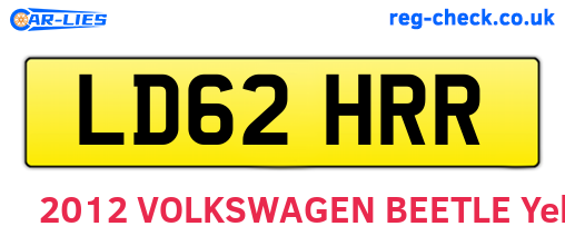 LD62HRR are the vehicle registration plates.