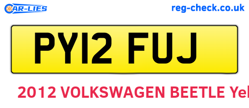 PY12FUJ are the vehicle registration plates.