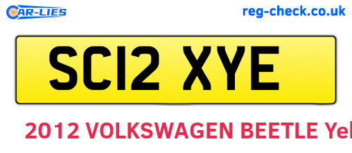SC12XYE are the vehicle registration plates.