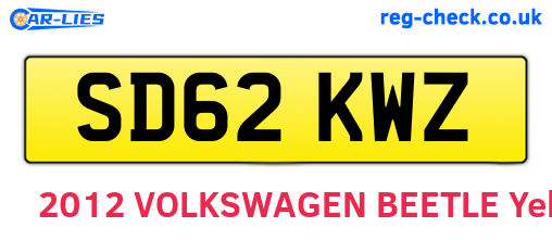 SD62KWZ are the vehicle registration plates.