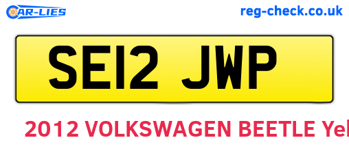 SE12JWP are the vehicle registration plates.