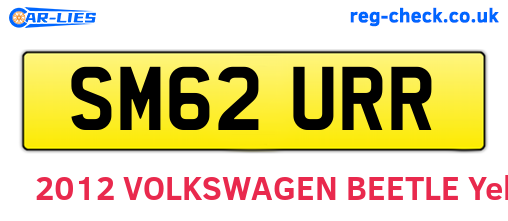 SM62URR are the vehicle registration plates.
