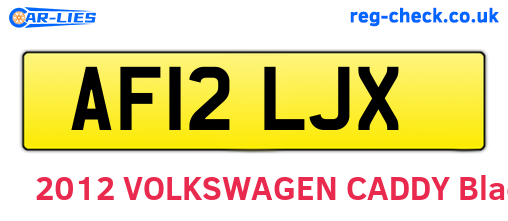 AF12LJX are the vehicle registration plates.