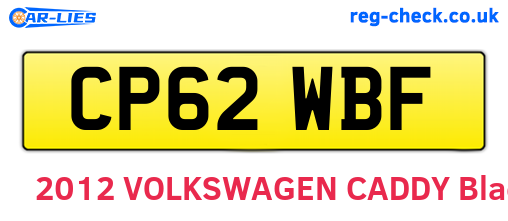 CP62WBF are the vehicle registration plates.