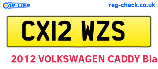 CX12WZS are the vehicle registration plates.