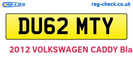 DU62MTY are the vehicle registration plates.