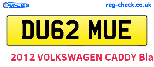 DU62MUE are the vehicle registration plates.