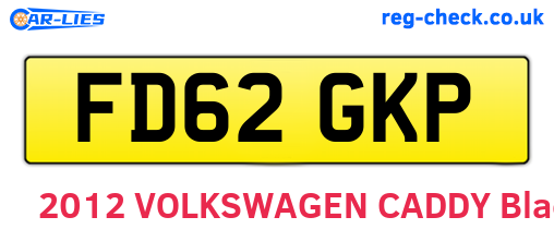 FD62GKP are the vehicle registration plates.