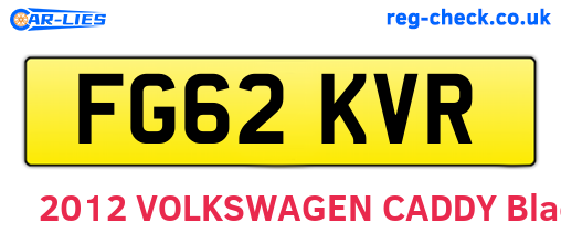 FG62KVR are the vehicle registration plates.