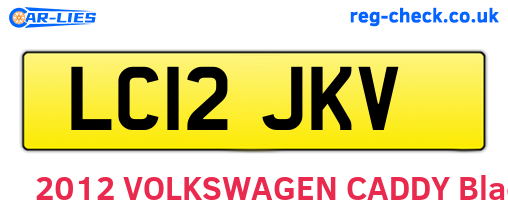 LC12JKV are the vehicle registration plates.