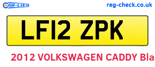 LF12ZPK are the vehicle registration plates.